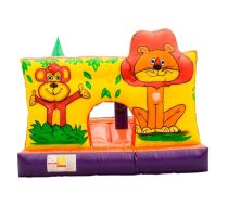 Pula Pula Castelo Com Leão E Macaco Sewed + Motor 680W Bivolt