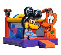 Pula Pula Castelo Com Tobogã Sewed Mickey E Pluto + Motor 680W - Imagem 2