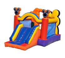Pula Pula Castelo Com Tobogã Sewed Mickey E Pluto + Motor 680W - Imagem 4