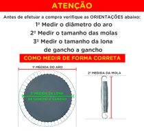Kit Lona Nac Para Cama Elástica 3,66 Com 72 Molas De 18Cm - Imagem 12
