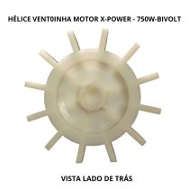 Hélice Ventoinha motor X-POWER 750W -102mm - Imagem 4
