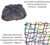 Saco Coletor de Bolinhas  + Rede para Piscina de Bolinhas de 1,50metros - Imagem 2