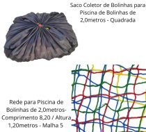 Saco Coletor de Bolinhas  + Rede para Piscina de Bolinhas de 2,00metros - Imagem 2