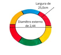 kit rede protetor cama elastica 2.44m