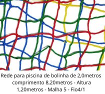 Rede Para Piscina De Bolinha - Mod. 2.0 - 8,20X1,20M - Imagem 2
